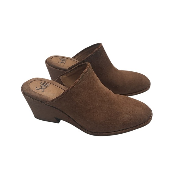 Sofft Brown Suede Mules - Picture 1 of 7